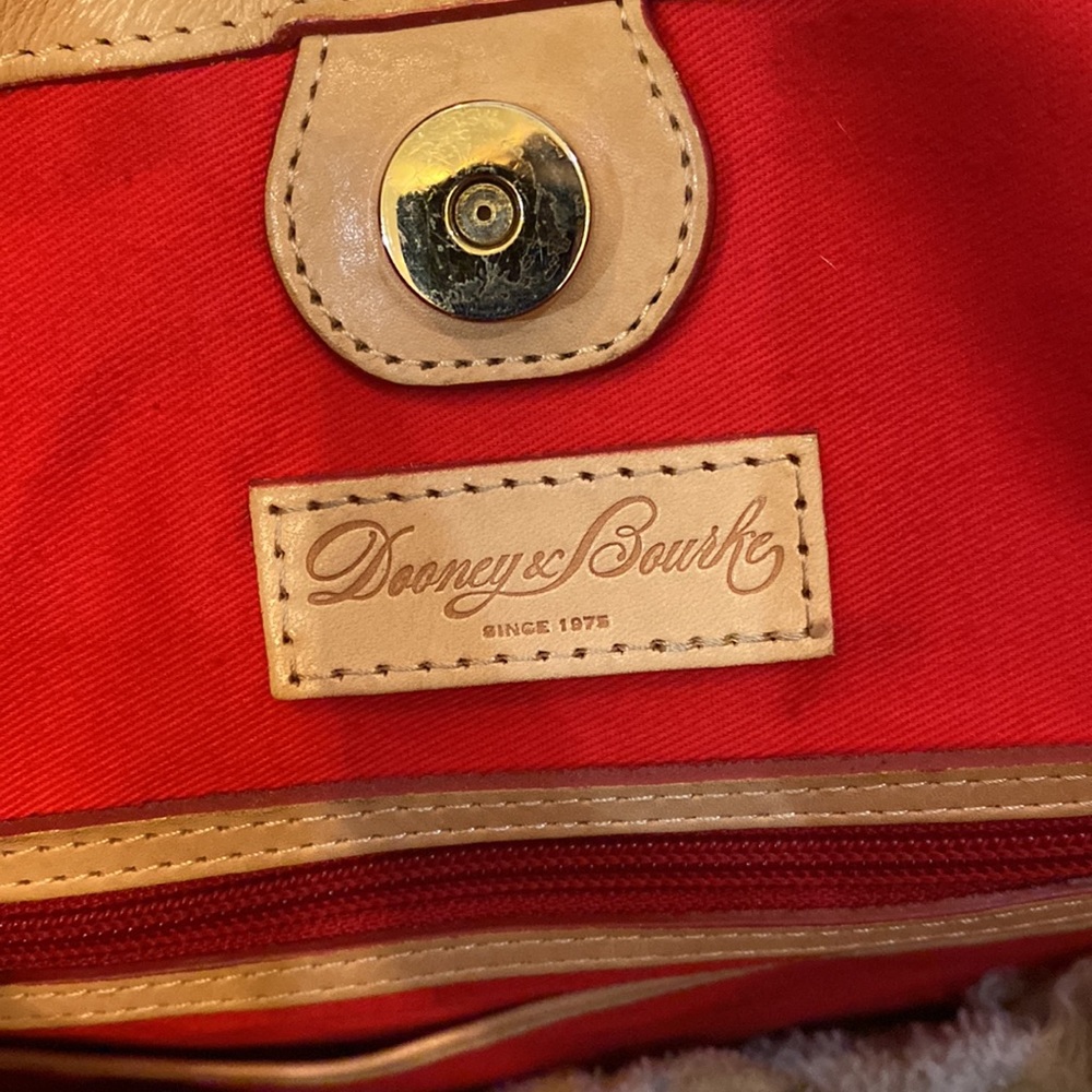 Dooney and Bourke, black patent satchel. - Picture 4 of 17